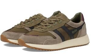 Gola Mens Chicago Casual Sneakers Size 11 EU 44 Green Taupe Suede NWOB